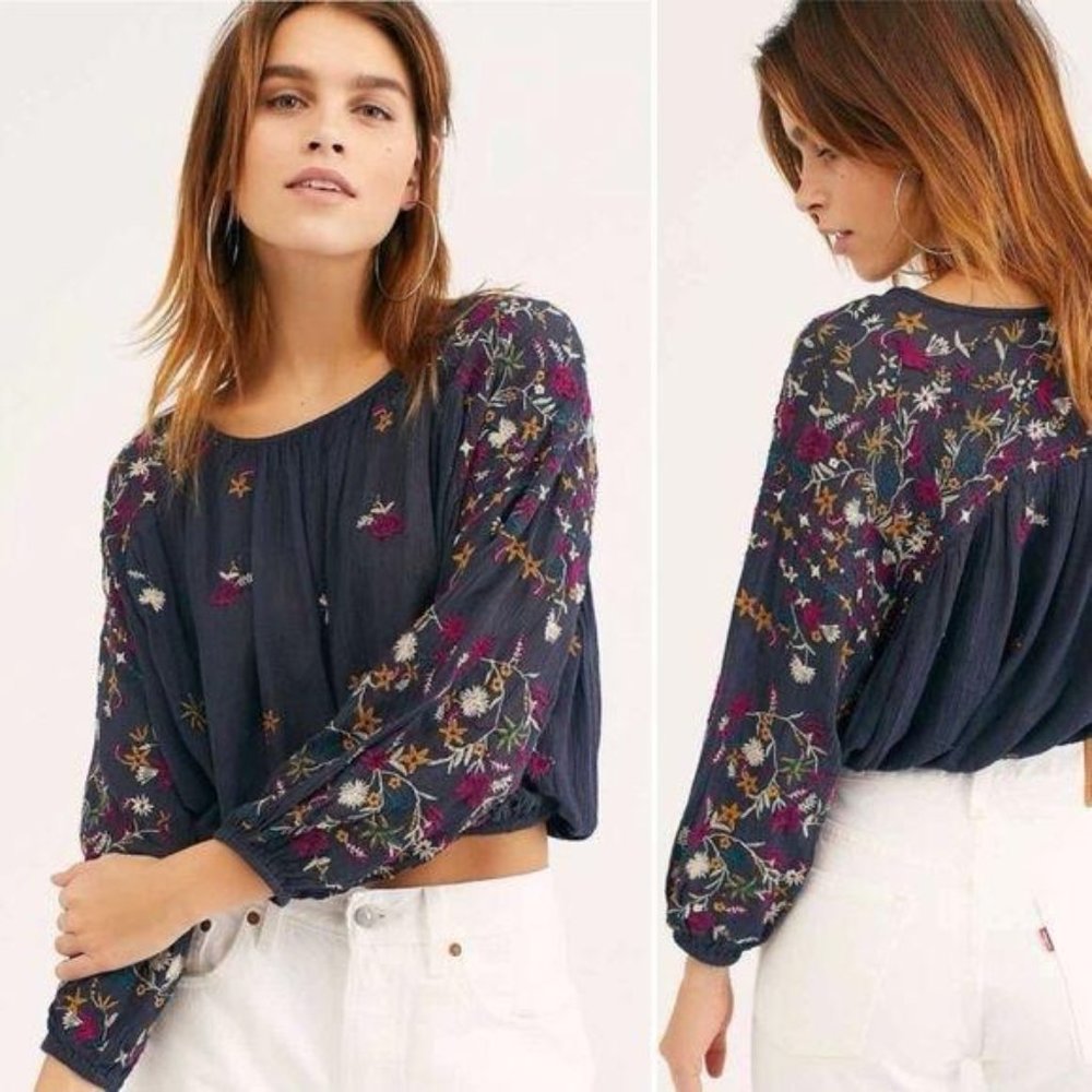 Free People Wild Flowers Blouse NWT